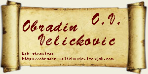 Obradin Veličković vizit kartica